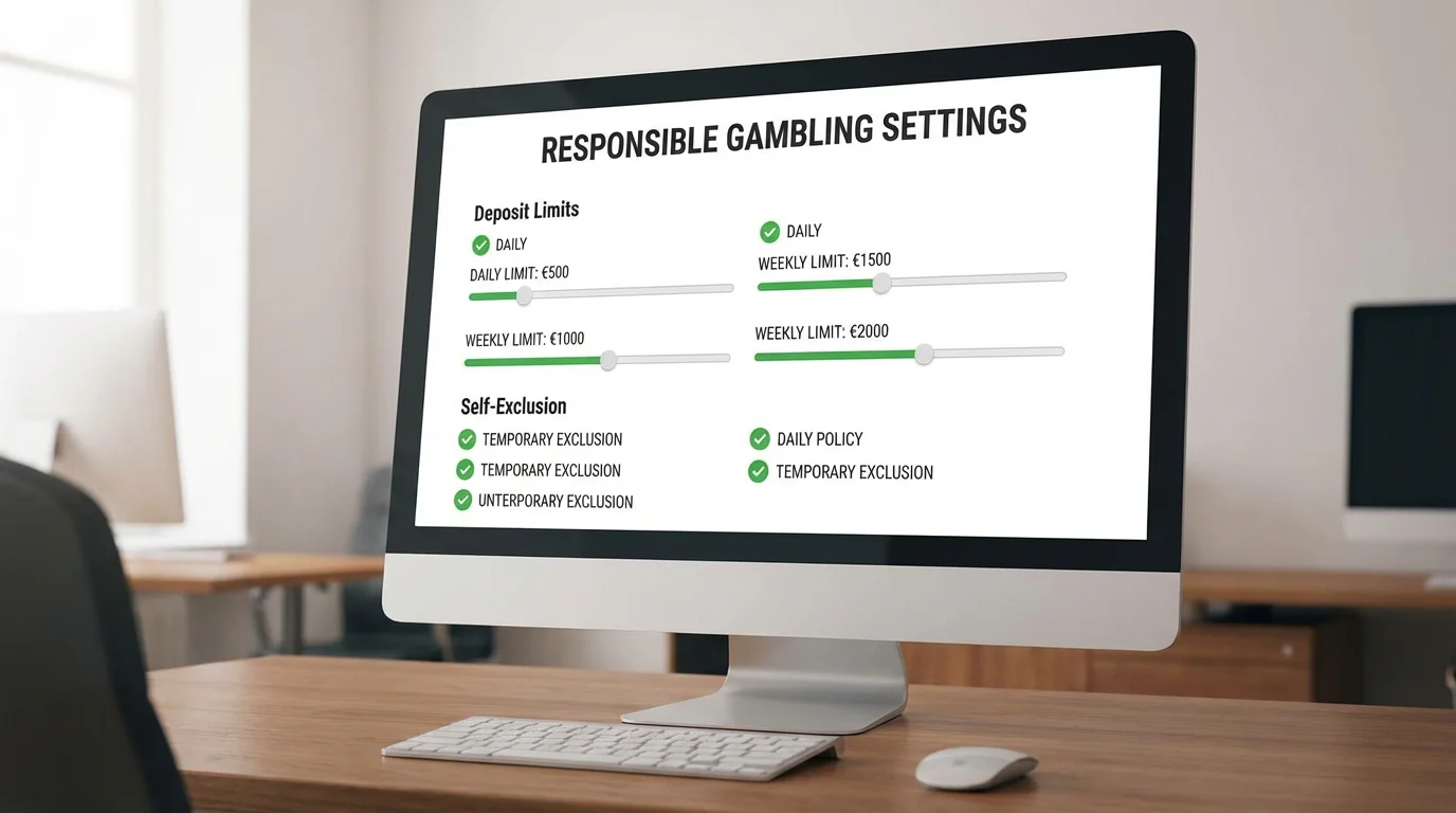 Pantalla de configuración de límites de juego responsable en una plataforma de apuestas de esports